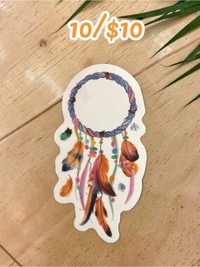 Dreamcatcher Sticker – Boho Feather Dreamcatcher Vinyl Decal | Spiritual
